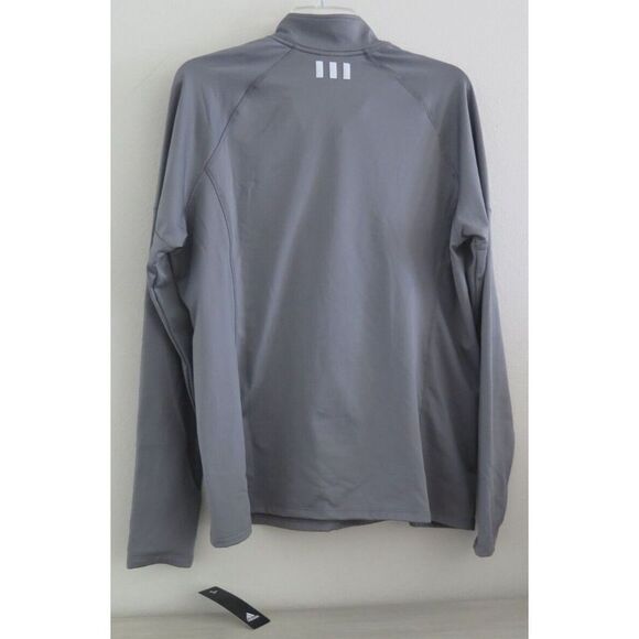 adidas ADVW0020 Women's Sz XL Gray 230G Fleece 1/4 Zip Fleece L/S Pullover - Picture 3 of 8